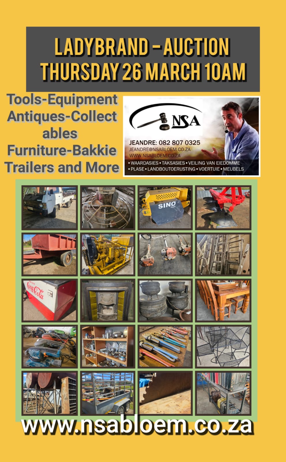 Nico Smith Afslaers Bloemfontein | NSA Auctioneers Bloemfontein