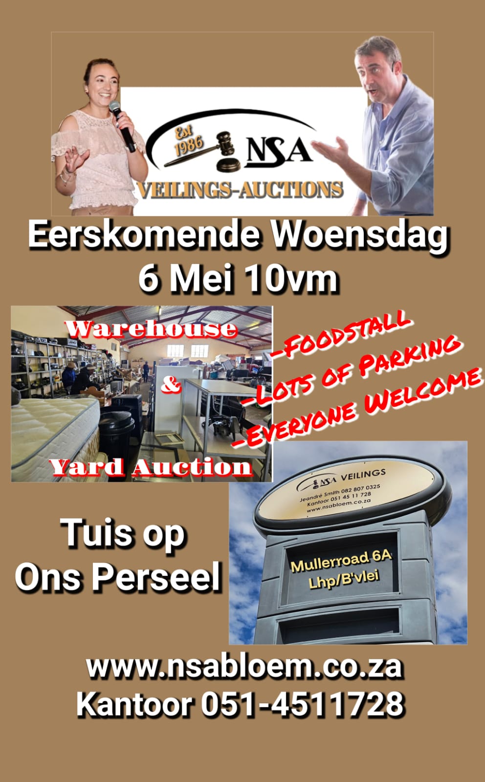 Nico Smith Afslaers Bloemfontein | NSA Auctioneers Bloemfontein