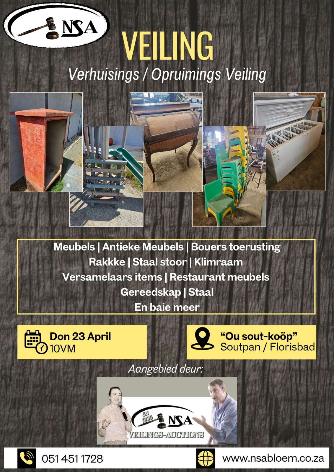 Nico Smith Afslaers Bloemfontein | NSA Auctioneers Bloemfontein