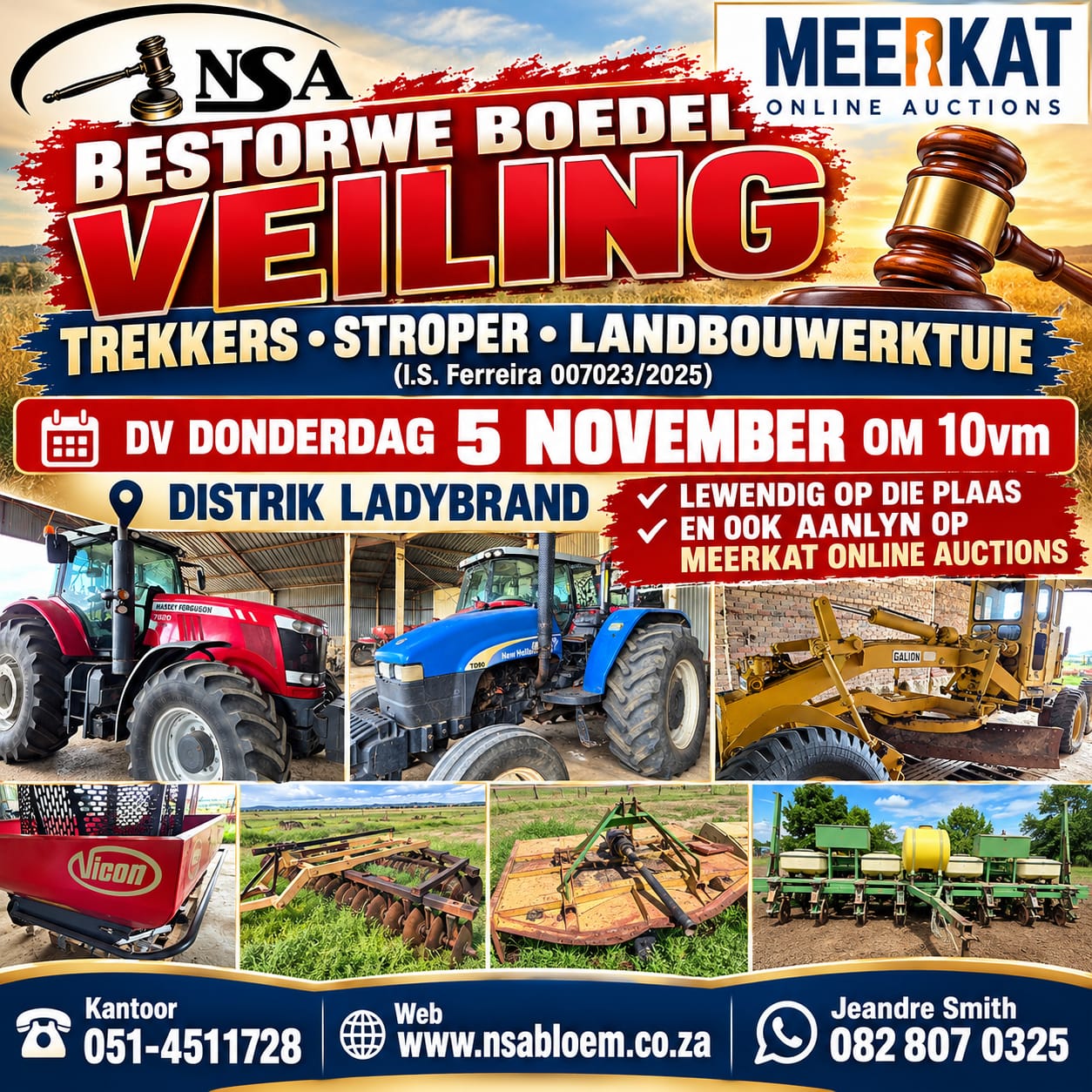 Nico Smith Afslaers Bloemfontein | NSA Auctioneers Bloemfontein